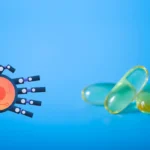Ilustracija robotske ruke i vještačke inteligencije u izgradnji i ubrzanju lijekova u farmaciji