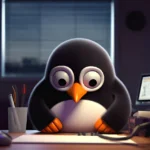 Ilustracija, pingvin predstavlja linux